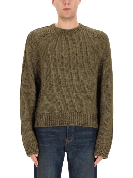 25FW 아워레가시 트루 라운드넥 플러쉬 M4253TF FLUSHGREENRUSTICWOOLSILK Brown - OUR LEGACY
