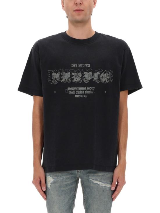 26SS 퍼플 브랜드 반팔 티셔츠 P104 TBSO126BLACK Black - PURPLE BRAND