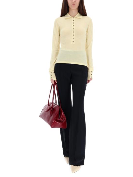 25FW 자크뮈스 메리노 롱 슬리브 폴로 셔츠 POW00806AK0 0145205 Neutrals - JACQUEMUS
