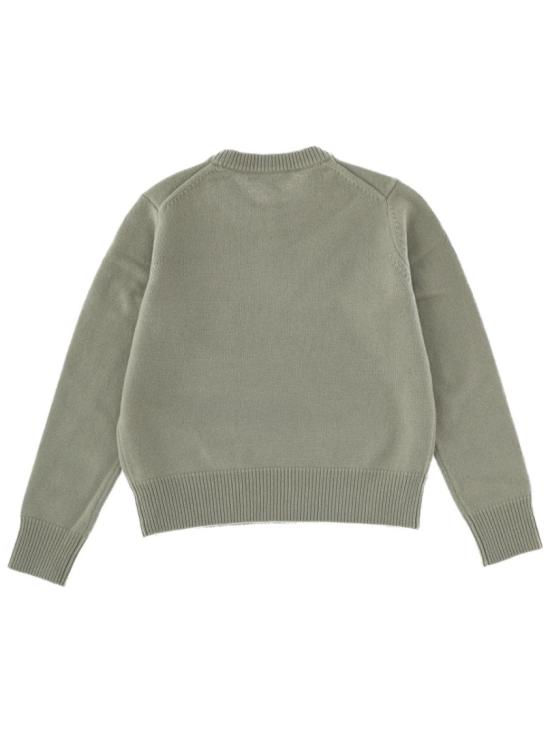 25FW 메종키츠네 폭스 헤드 인타르시아 메리노 스웨터 NW00808KM0329 0396 Grey - MAISON KITSUNE