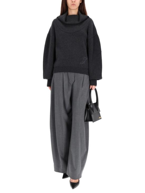 25FW 자크뮈스 팔론 니트 점퍼 SWW00624AK0 0278970 Black - JACQUEMUS