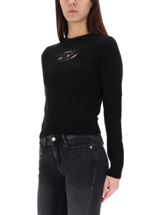 25FW 디젤 M 아리사 슬림 캐시미어 블렌드 점퍼 A17687 0KCAE9XXA Black - DIESEL
