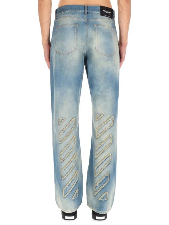 25FW 오프화이트 데님 팬츠 OMYA18W F25DEN0034141 Blue - OFF WHITE