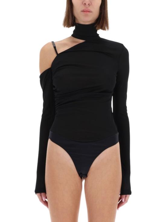 25FW 베르사체 바디수트 티셔츠 79HAM208 J0245899 Black