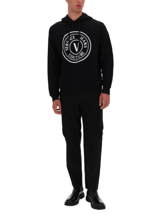 25FW 베르사체 후드 티셔츠 79GAIE06 CF02E899 Black - VERSACE