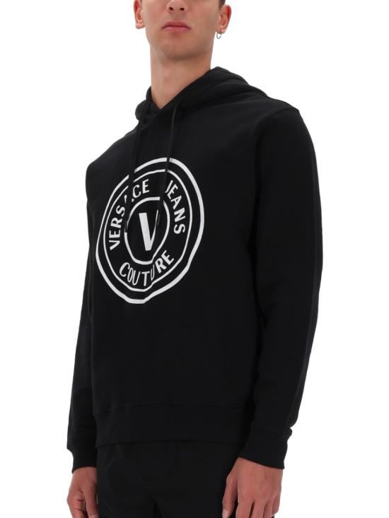 25FW 베르사체 후드 티셔츠 79GAIE06 CF02E899 Black - VERSACE