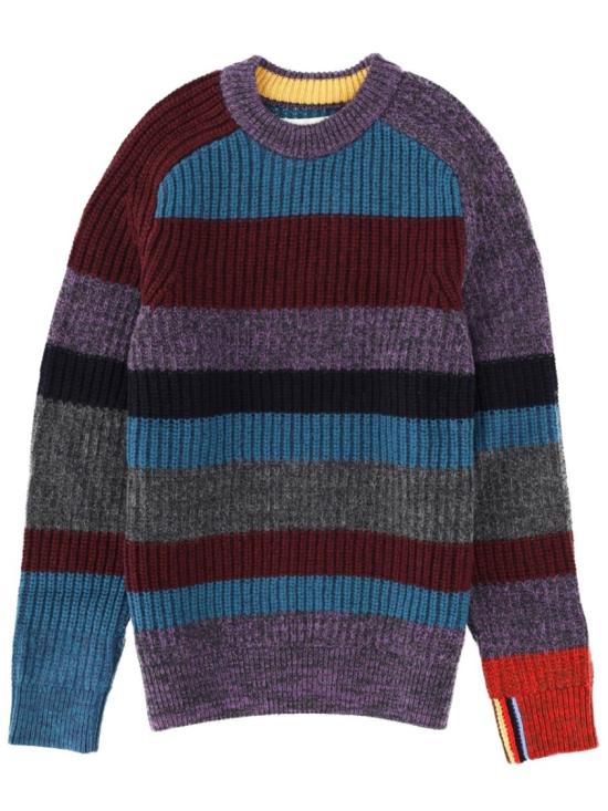 25FW 바버 X 폴스미스 스웨터 MKN1697 MKNMI11 Grey - BARBOUR X PAUL SMITH