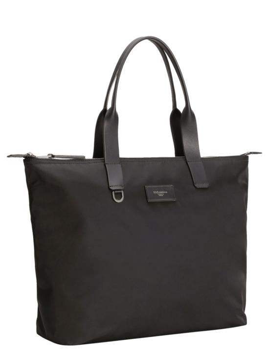 25FW 돌체앤가바나 나일론 스무스 카프스킨 쇼핑백 BM2375 AN4218B956 Black - DOLCE & GABBANA