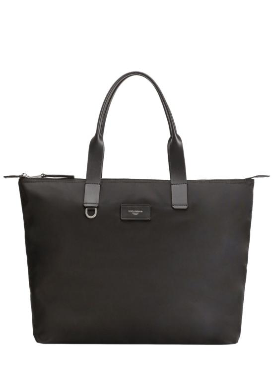 25FW 돌체앤가바나 나일론 스무스 카프스킨 쇼핑백 BM2375 AN4218B956 Black