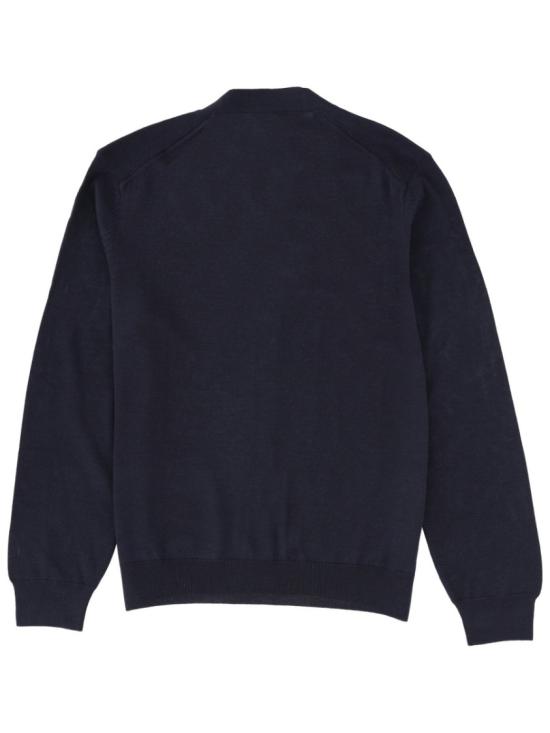 25FW 메종키츠네 폭스 헤드 메리노 레귤러 가디건 PM00501KT1181 0413 Black - MAISON KITSUNE