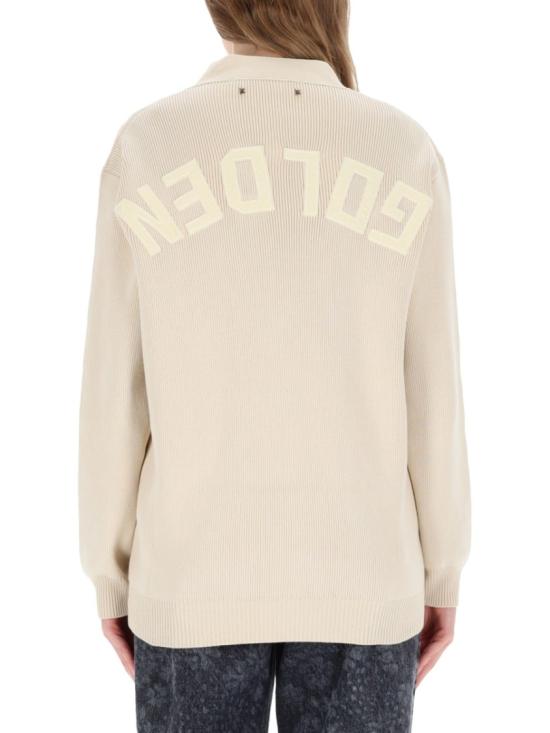  골든구스 Golden 레터링 가디건 GWP00950 P00197255550 Neutrals - GOLDEN GOOSE