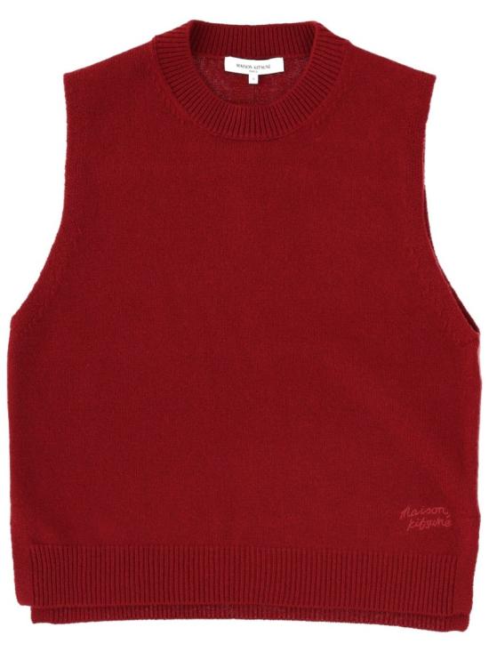 25FW 메종키츠네 스웨터 PW00608KT1171 0143 Red - MAISON KITSUNE