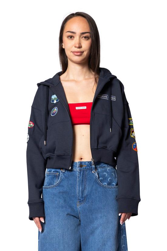 26SS 마린세르 후드 티셔츠 WST019ACJER0116 BL81 GRAPHITE BLUE DOM