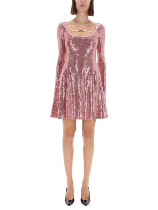 25FW 베르사체 미디 원피스 79HAO922 J0248459 Pink