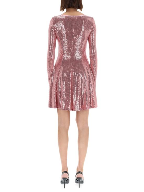 25FW 베르사체 미디 원피스 79HAO922 J0248459 Pink - VERSACE