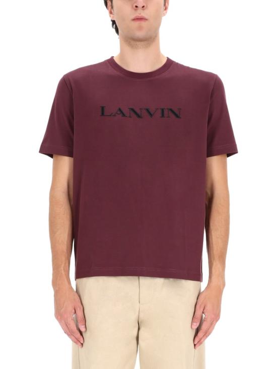 25FW 랑방 반팔 티셔츠 RM TS0012 J300 H25355 Burgundy
