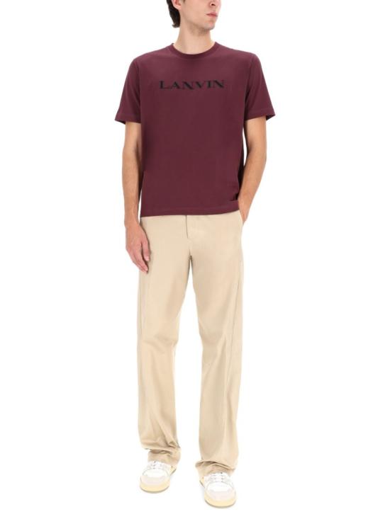 25FW 랑방 반팔 티셔츠 RM TS0012 J300 H25355 Burgundy - LANVIN
