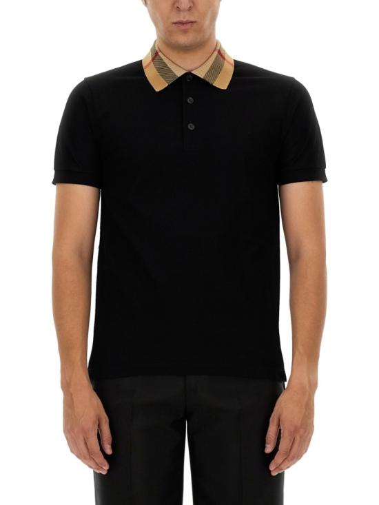  버버리 코튼 폴로 셔츠 8071620 A1189 Black