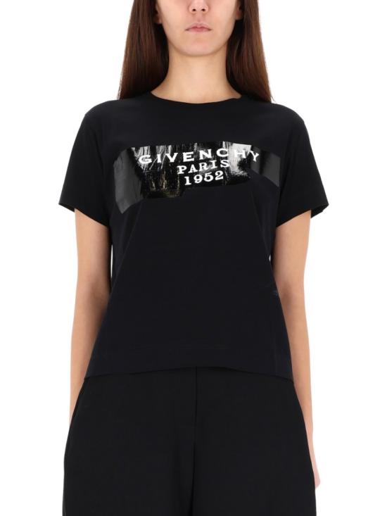 25FW 지방시 반팔 티셔츠 BW70FJP78U 001 Black
