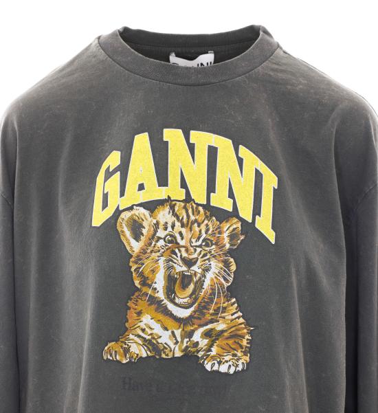 26FW 가니 긴팔 티셔츠 A1050233 252 Grey - GANNI