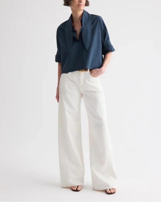  티더블유피 블라우스 Twp Tie One On Shirt Blue - TWP