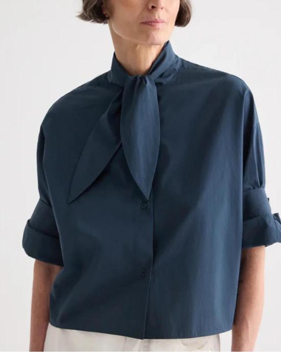  티더블유피 블라우스 Twp Tie One On Shirt Blue - TWP
