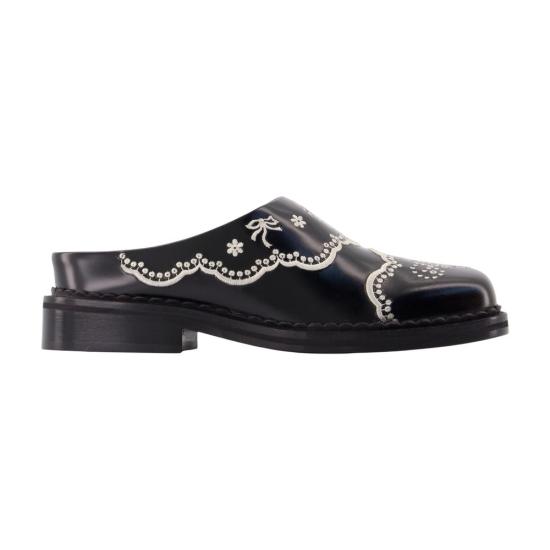 26FW 시몬로샤 뮬/슬리퍼 BRG22 0740 BLACK CREAM black