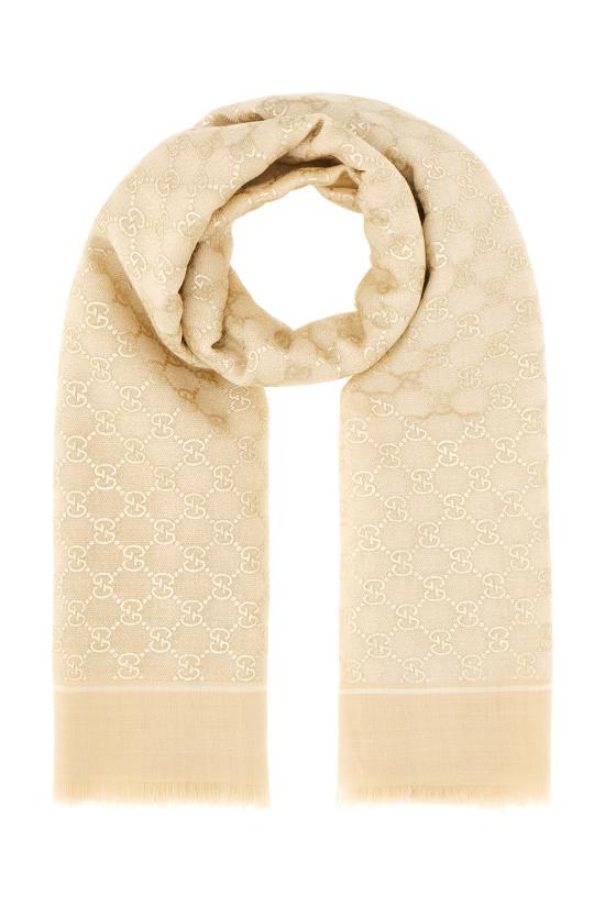 26FW 구찌 라미네이트 GG 울 숄 8100223G348 9078 WHITE IVORY