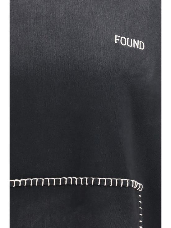 26FW 파운드 후드 티셔츠 FOPF26HO01012 0027 BLACK - FOUND