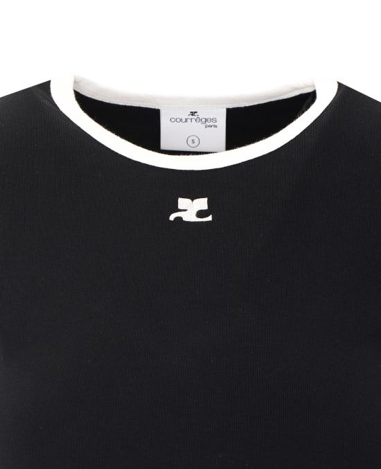 26FW 쿠레쥬 반팔 티셔츠 VESJTS017JS0070 9901 BLACK - COURREGES