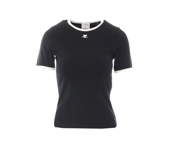26FW 쿠레쥬 반팔 티셔츠 VESJTS017JS0070 9901 BLACK