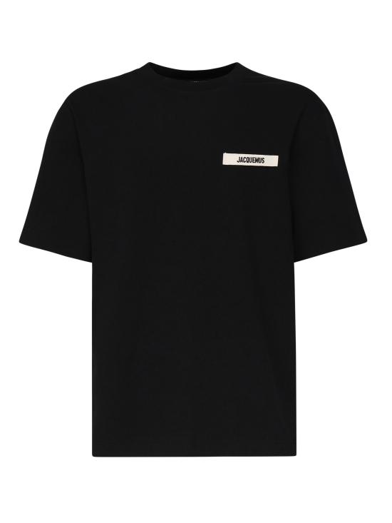 26FW 자크뮈스 그로그랭 로고 티셔츠 TSM00133AJ00226 990 BLACK