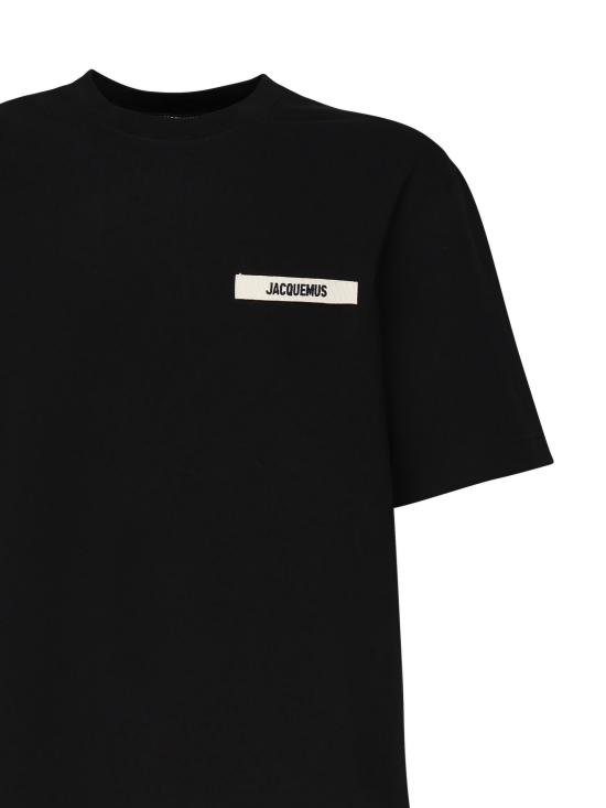 26FW 자크뮈스 그로그랭 로고 티셔츠 TSM00133AJ00226 990 BLACK - JACQUEMUS