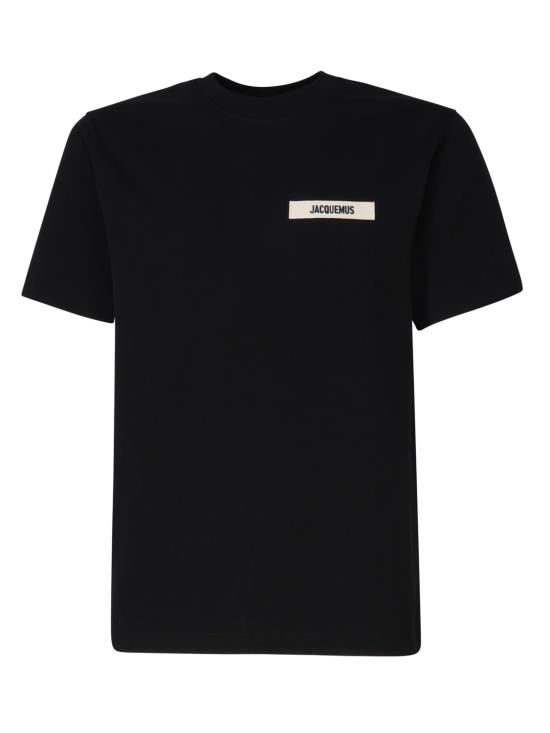 26FW 자크뮈스 그로그랭 로고 티셔츠 TSM00133AJ00226 990 BLACK - JACQUEMUS