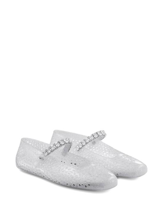 26FW 지미추 플랫 슈즈 THEJELLY NTXCLEAR SILVERMIX CRYSTAL - JIMMY CHOO