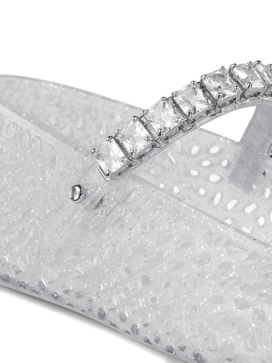 26FW 지미추 플랫 슈즈 THEJELLY NTXCLEAR SILVERMIX CRYSTAL - JIMMY CHOO