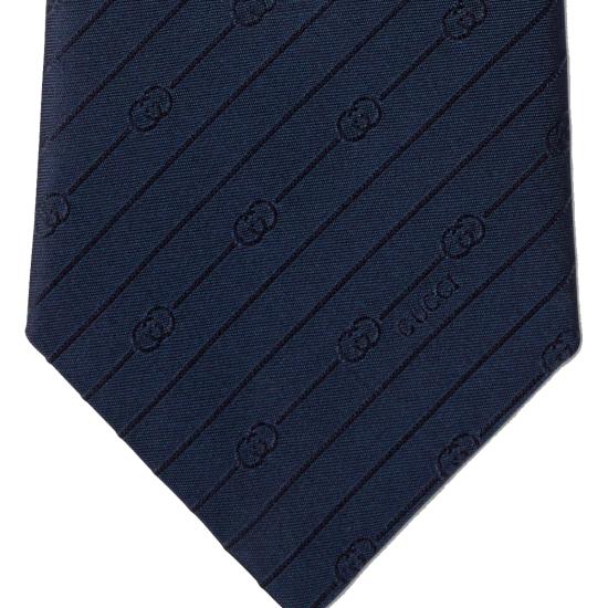 26SS 구찌 넥타이 853352 4E009 4000 DARK BLUE DOM - GUCCI