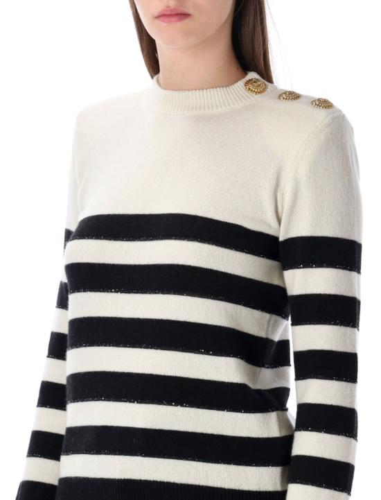 26SS 발망 니트웨어 GF1KD005KJ60GAU Neutrals - BALMAIN