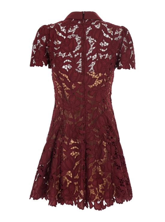 26FW 셀프 포트레이트 미디 원피스 PF26111SABUBURGUNDY Bordeaux - SELF PORTRAIT
