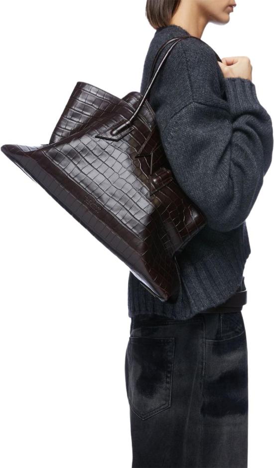 26FW 디 아티코 라 파세지아타 미디엄 탑 핸들 백 250WAH00054LBT021PR207 BROWN - THE ATTICO