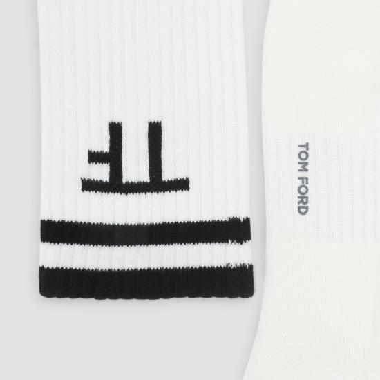 26FW 톰포드 양말 KKS006 YMC036 WNF COMBO WHITE BLACK - TOMFORD