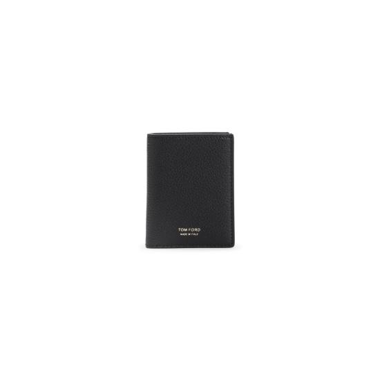 26FW 톰포드 그레인 레더 폴딩 카드 홀더 Y0279 LCL158G NAA BLACK - TOMFORD
