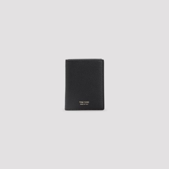 26FW 톰포드 그레인 레더 폴딩 카드 홀더 Y0279 LCL158G NAA BLACK - TOMFORD