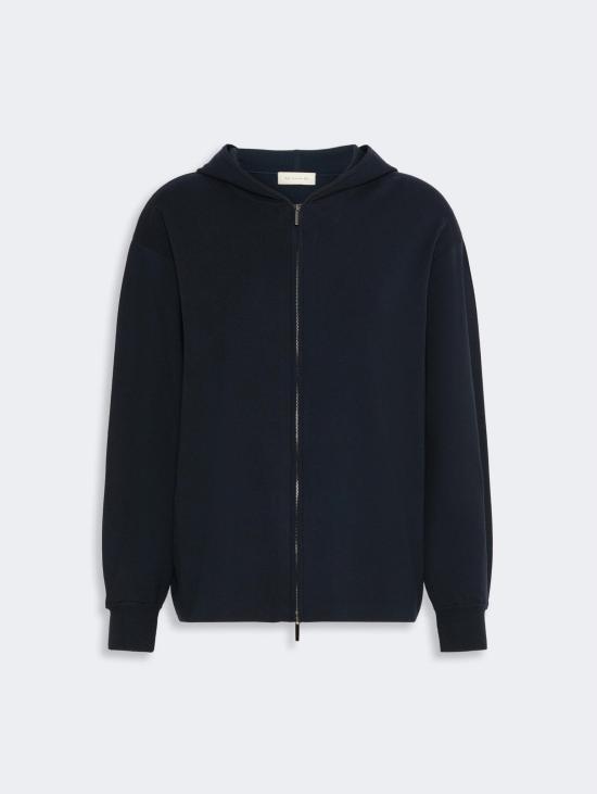 26FW 막스마라 긴팔 티셔츠 비스코사 블루 펠파 콘 집 에 카푸치오 - MAX MARA