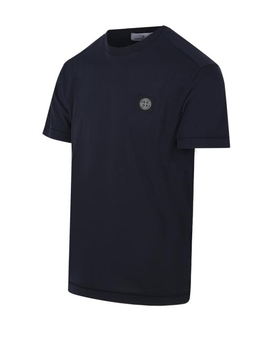 26FW 스톤 아일랜드 60/2 컴퍼스 패치 코튼 저지 슬림 핏 티셔츠 S152100027 S0013 V0020 NAVY BLUE - STONE ISLAND