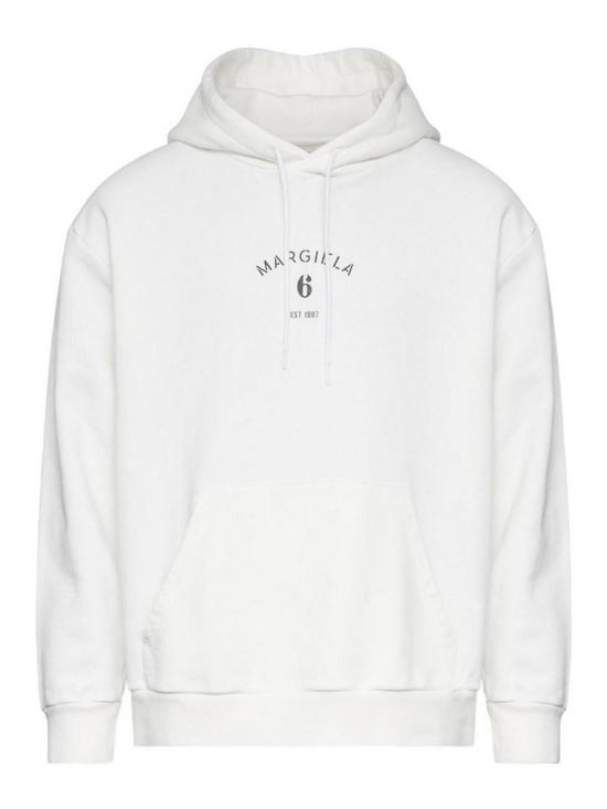26SS MM6 메종마르지엘라 후드 티셔츠 SH2GU0031M25014101 White