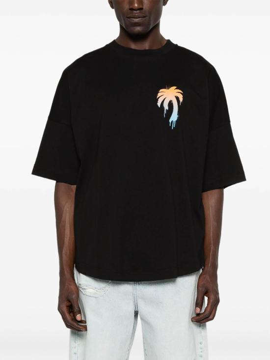 26SS 팜앤젤스 반팔 티셔츠 PMAA10BS26JER003BLACKWHITE Black - PALM ANGELS