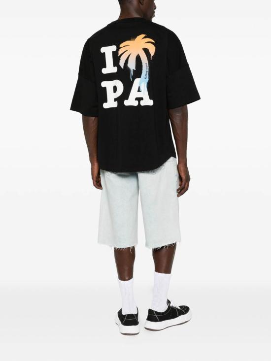 26SS 팜앤젤스 반팔 티셔츠 PMAA10BS26JER003BLACKWHITE Black - PALM ANGELS