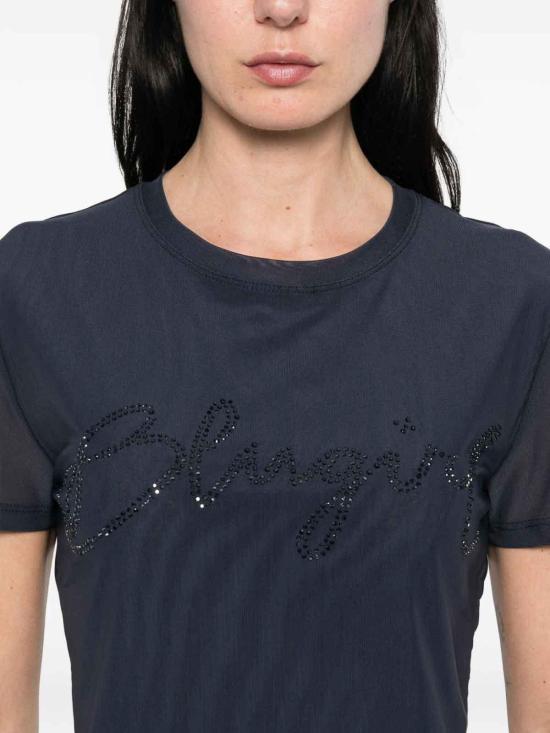 26SS 블루걸 반팔 티셔츠 RA6040J390393713 Black - BLUGIRL