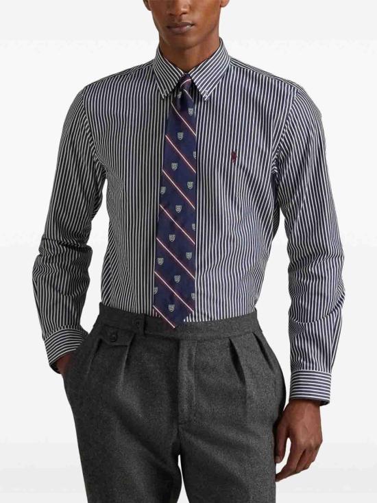 26SS 폴로 랄프로렌 커스텀핏 코튼 포플린 스트라이프 셔츠 710929346002 Pink - POLO RALPH LAUREN